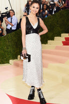 Selena Gomez wide straps prom dress 2016 met gala