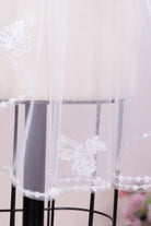 sequin tulle bridal veil