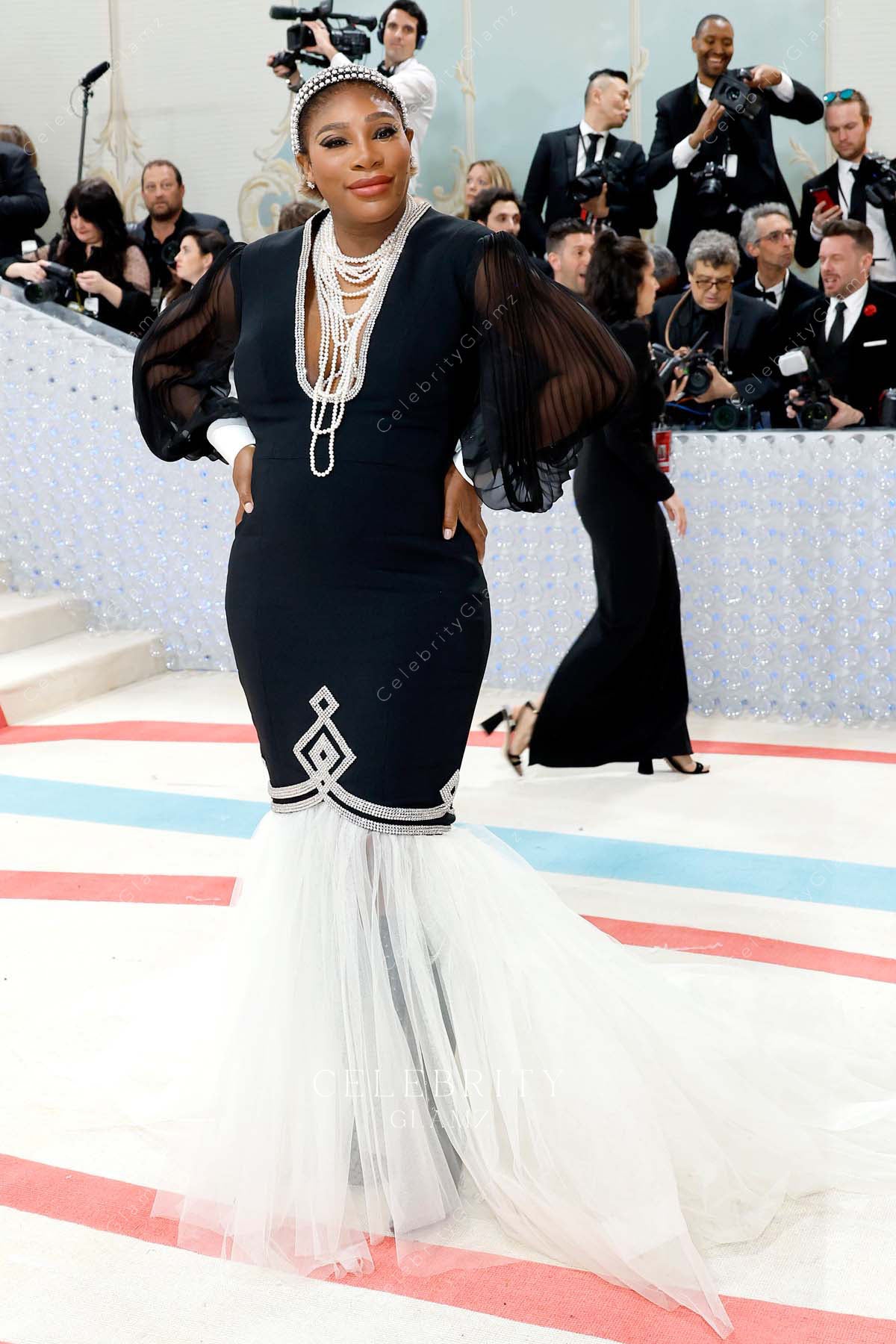 Serena Williams two tone met gala 2023 dress