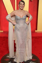 Sharon Stone sequined prom dress 2024 Oscars after party