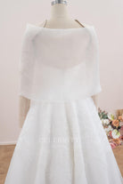 sheer organza back wedding dress