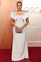 silver grey Ava DuVernay 2025 Oscars red carpet dress