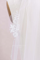 single tier tulle wedding veil 