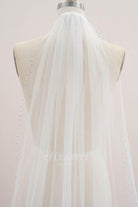 single tier tulle with comb bridal veil