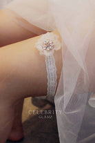 slip on lace bridal garter
