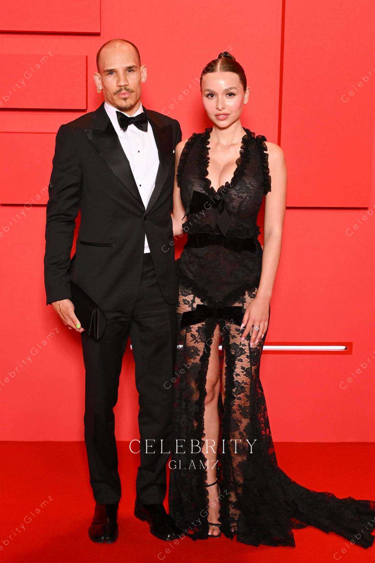 Sophie Mudd black court train 2023 Cannes film festival outfit