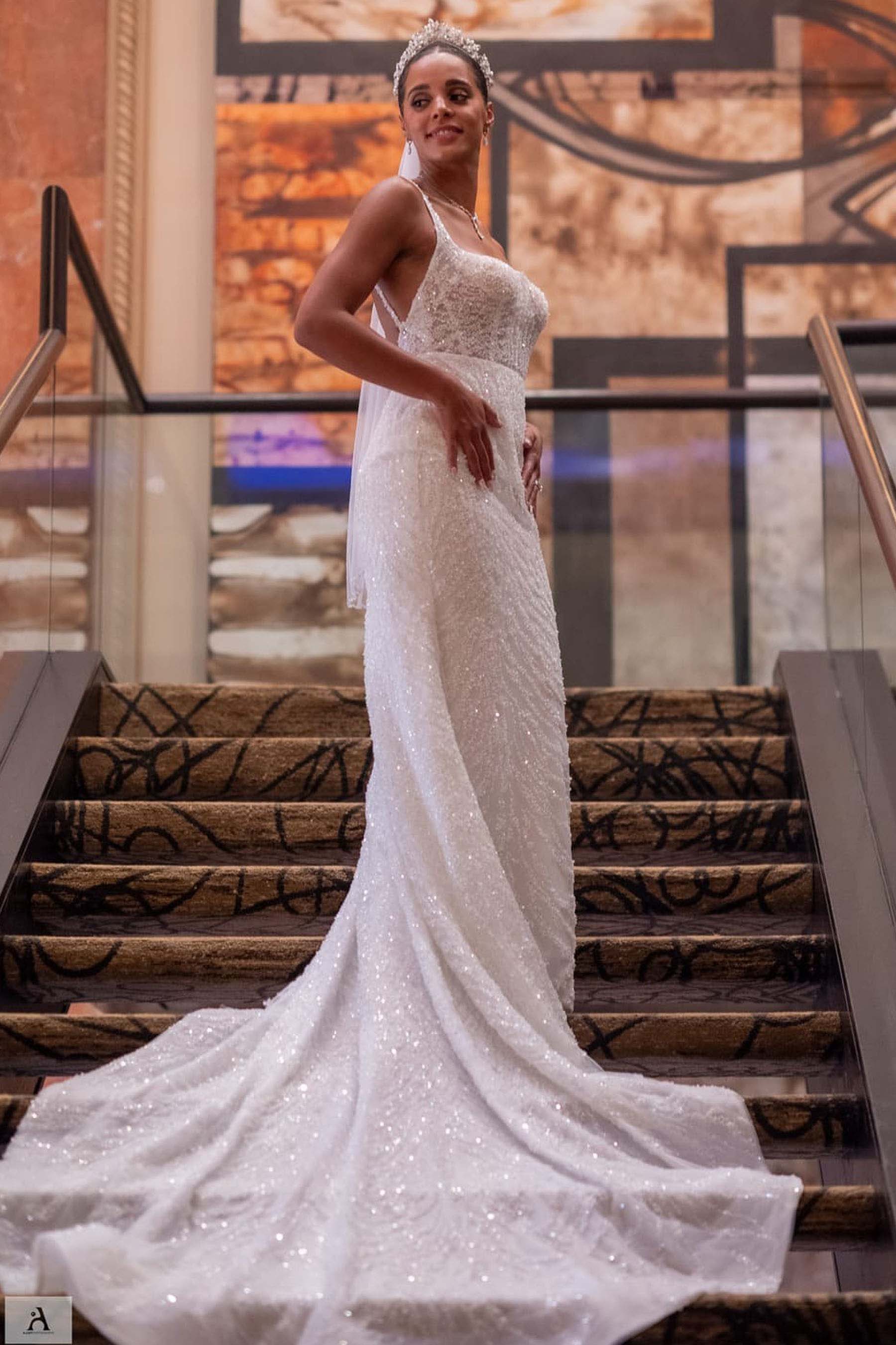 sparkly beading lace mermaid wedding dress review