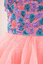 sparkly beading pageant gown