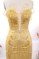 sparkly gold sequin prom dress