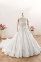 sparkly sequin lace wedding dress