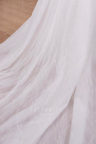 sparkly wave glitter train bridal gown