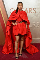 storm Reid Crew neck 2025 Oscars red carpet dress
