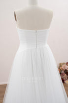 strapless backless wedding dress