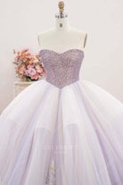 strapless crystals corset Quinceanera gown