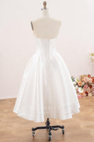 strapless puffy a line wedding dress