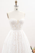 strapless sweetheart neck a line bridal dress