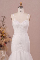 straps sweetheart neck bridal dress