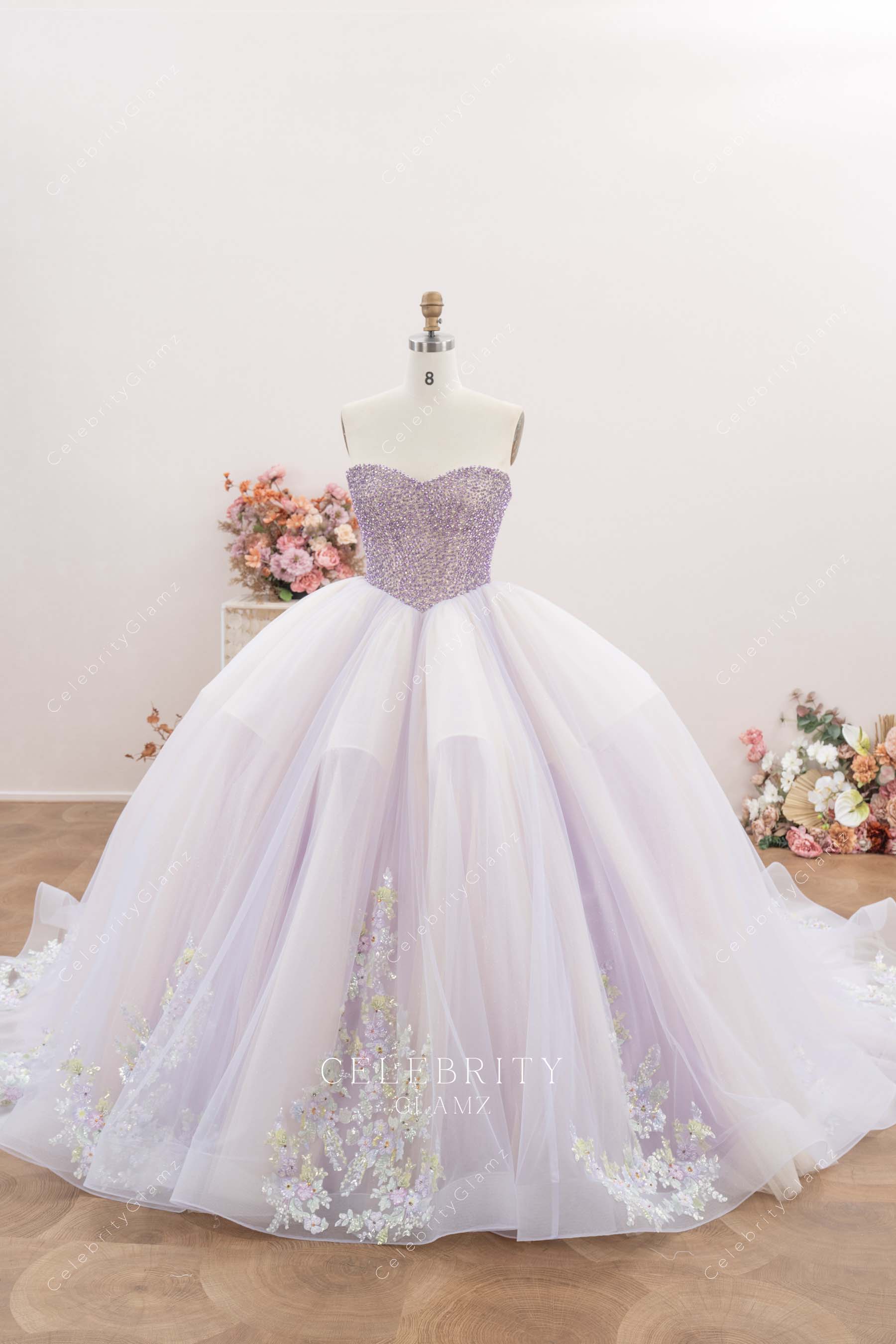 sweetheart corset Quinceanera gown