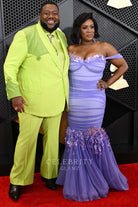 Tanya Blount lilac trumpet prom dress Grammys red carpet 2024 