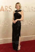 Tanya Lapointe 2025 Oscars red carpet split formal dress