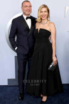 Taylor Neisen black v cut neck prom dress 2024 Tony awards