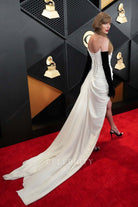 Taylor Swift lace up back prom dress Grammys red carpet 2024