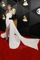 Taylor Swift panel train prom dress Grammys red carpet 2024