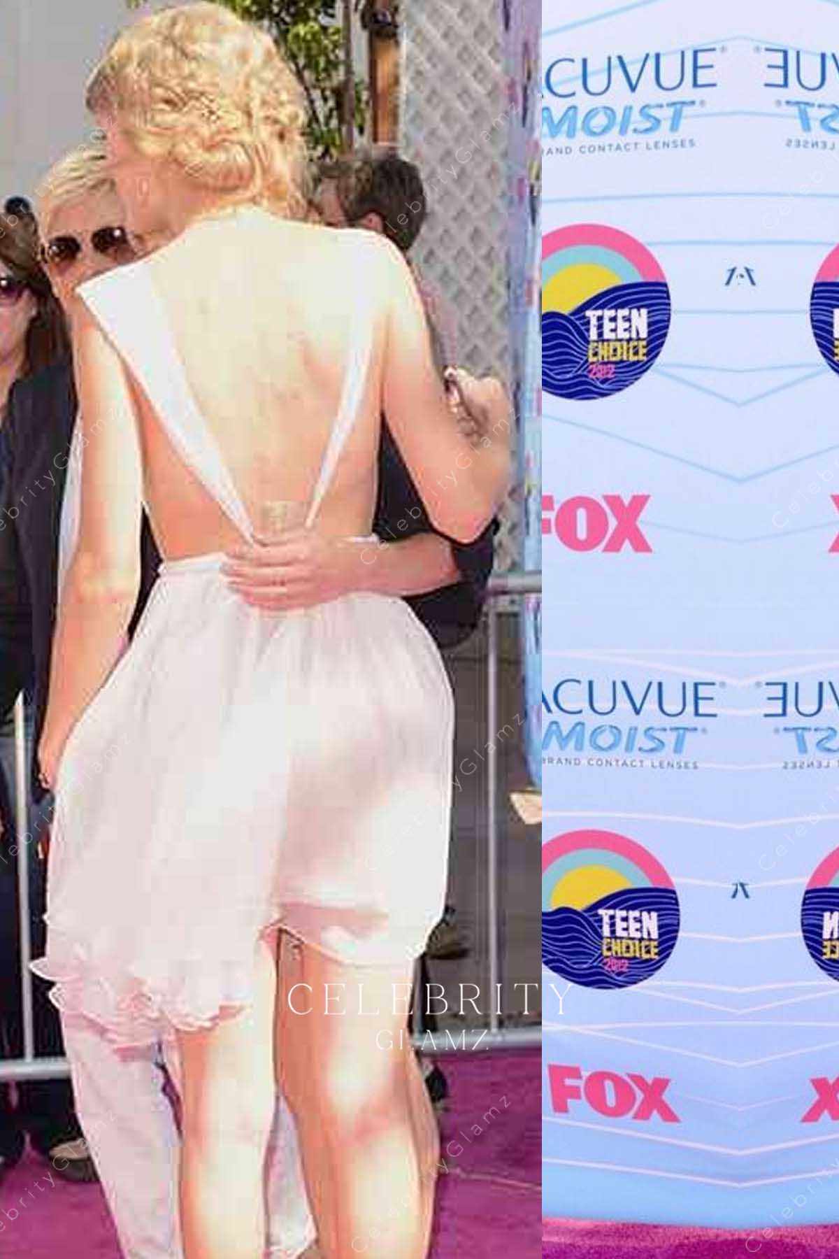 Taylor Swift v back short celebrity dress 