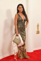 Tia Carrere sheath prom dress 2024 Oscars red carpet