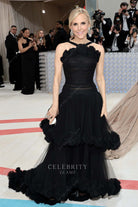 Tory Burch black layered met gala 2023 dress