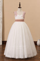 two tone flower girl dress