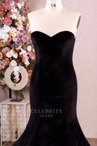 two tone sweetheart neck formal dress