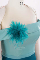 two tone with brooch mother of bride dress