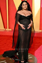 Vanessa Hudgens cape prom dress 2024 Oscars after party