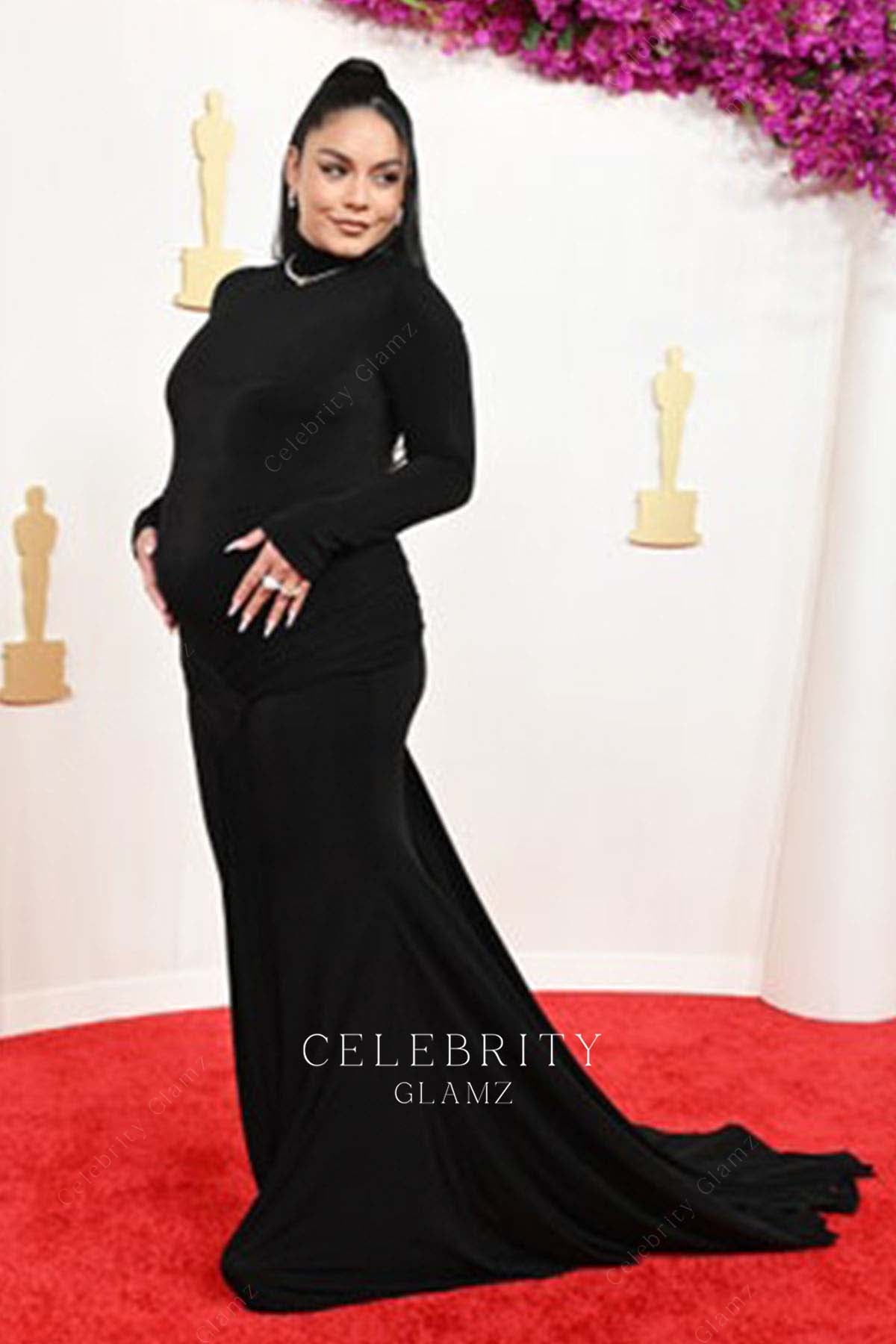 Vanessa Hudgens maternity prom dress 2024 Oscars red carpet