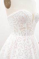visible boning bridal dress