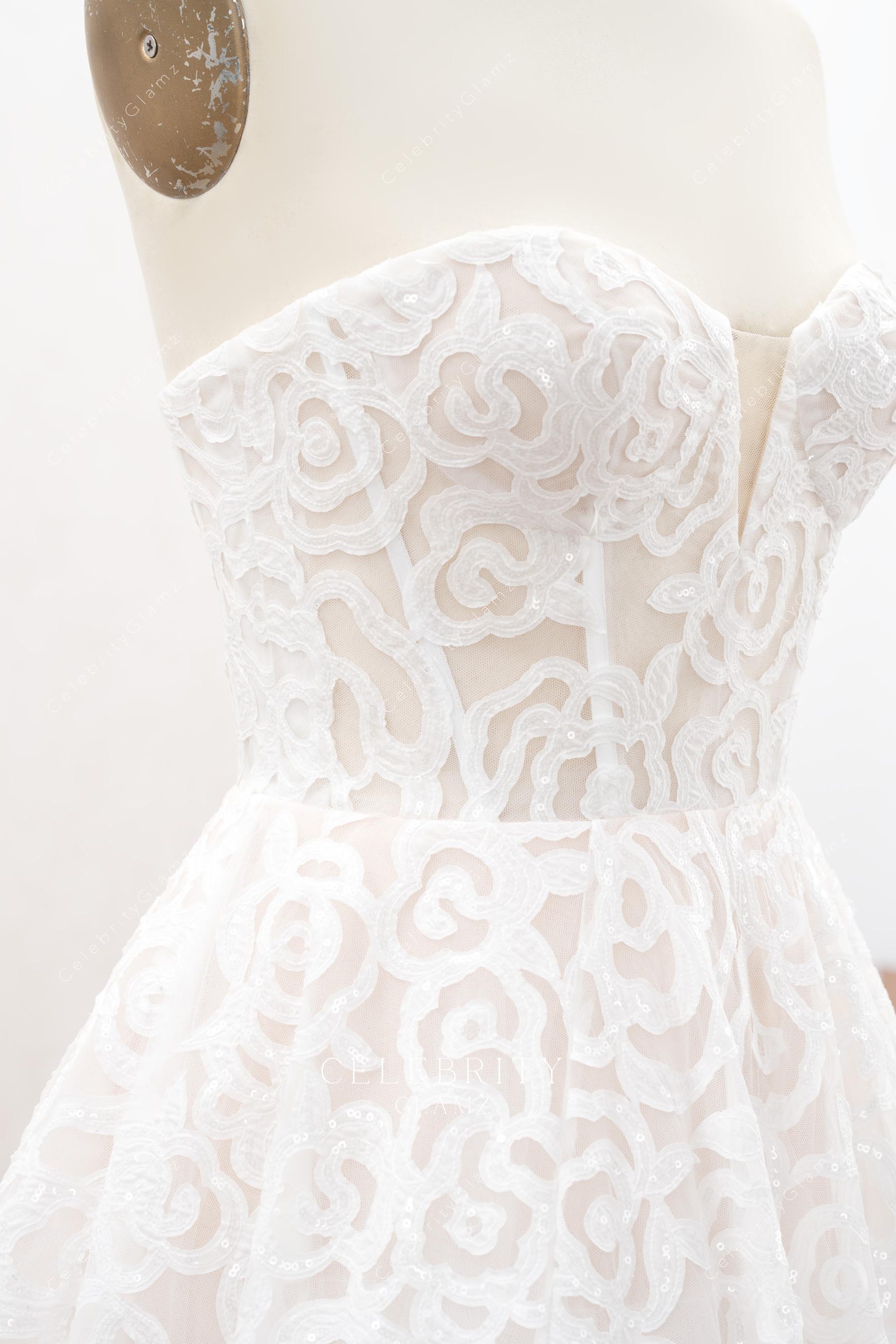 visible boning bridal dress