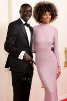 Wendy Thembelihle Juel high neck prom dress 2024 Oscars red carpet