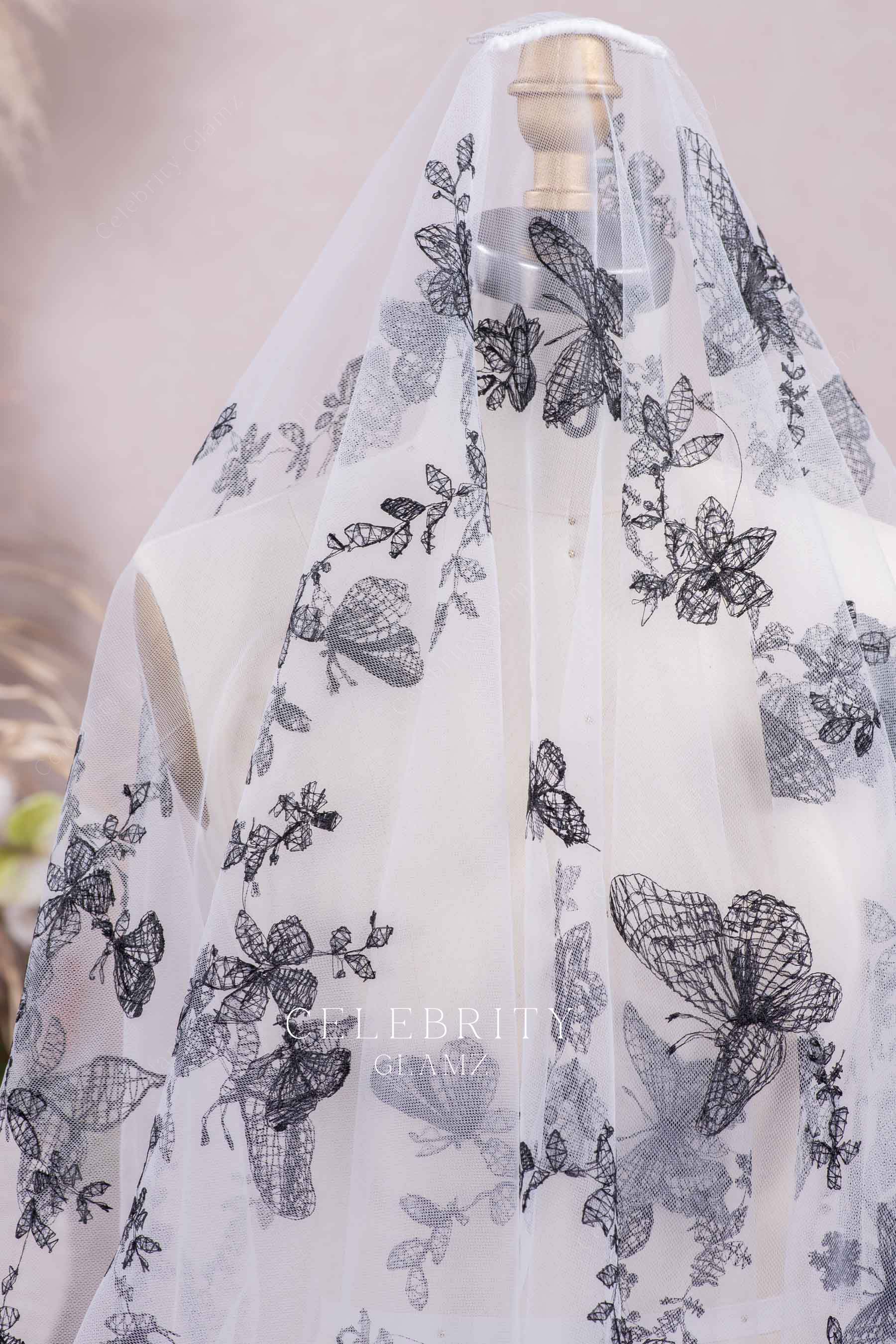 with comb bridal veil
