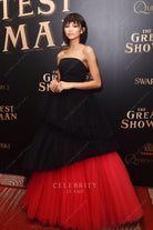 Zendaya Coleman the greatest showman world premiere strapless prom dress