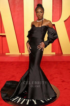 Ziwe Fumudoh black mermaid prom dress 2024 Oscars after party