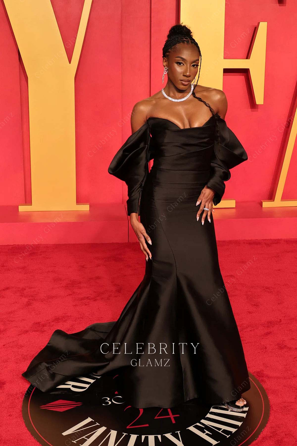 Ziwe Fumudoh long sleeves mermaid prom dress 2024 Oscars after party